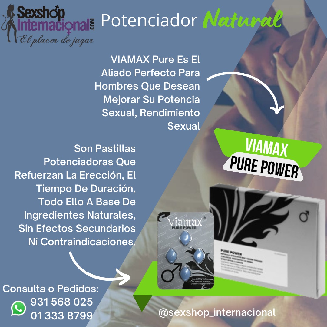 VIAMAX POTENCIADOR NATURAL PURE POWER SEXSHOP PTE PIEDRA 931568025